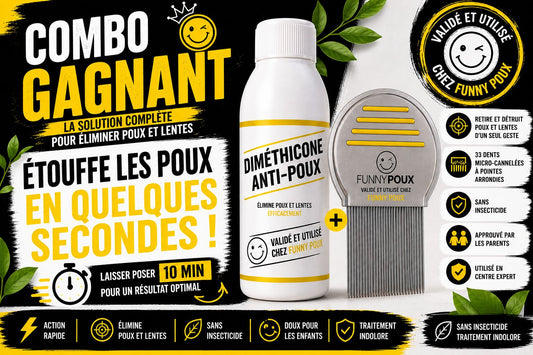 Kit Pro Anti-Poux — La lotion et le peigne du cabinet + bec applicateur précision